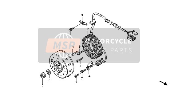 Honda NHX110WH 2011 GENERATOR for a 2011 Honda NHX110WH